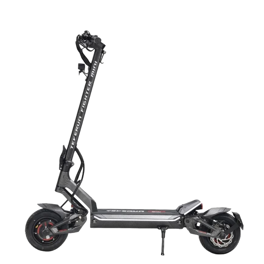 TEVERUN FIGHTER MINI PRO v4 Carbon 60V 31.8Ah Samsung with Bosch motor 2x1000W+fast charger +GPS +NFC green and red badges +carbon +self sealing tyre + TFT 4 inch, full hydraulic Disc brake, KKE adjustable hydraulic suspension - E-NextRiders Sport Pro Gear