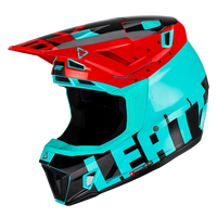 Casco con Gafas Leatt Moto 7.5 Azul Claro