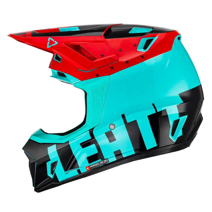 Casco con Gafas Leatt Moto 7.5 Azul Claro