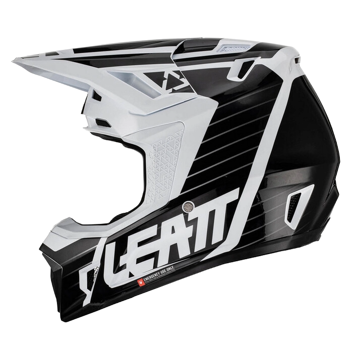 Casco con Gafas Leatt Moto 7.5 Negro / Blanco