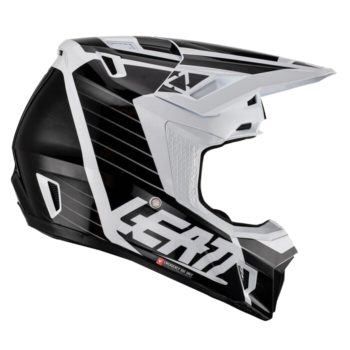 Casco con Gafas Leatt Moto 7.5 Negro / Blanco