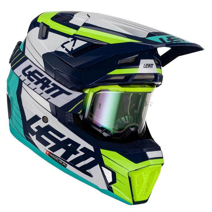Leatt Moto 7.5 Helmet with Goggles Blue